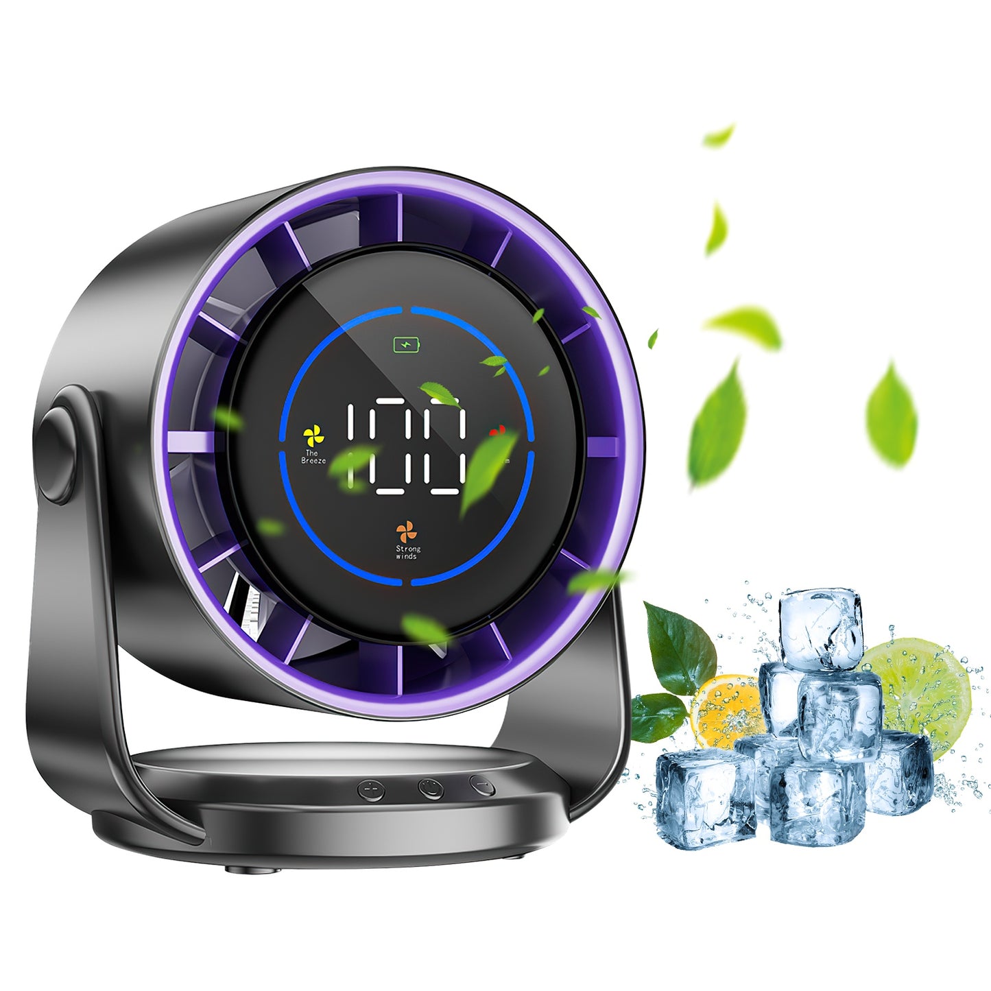 Rechargeable Mini Desk Fan Battery Operated Wall Mounted Portable Fan with Adjustable Tilt for Home Office Travel
