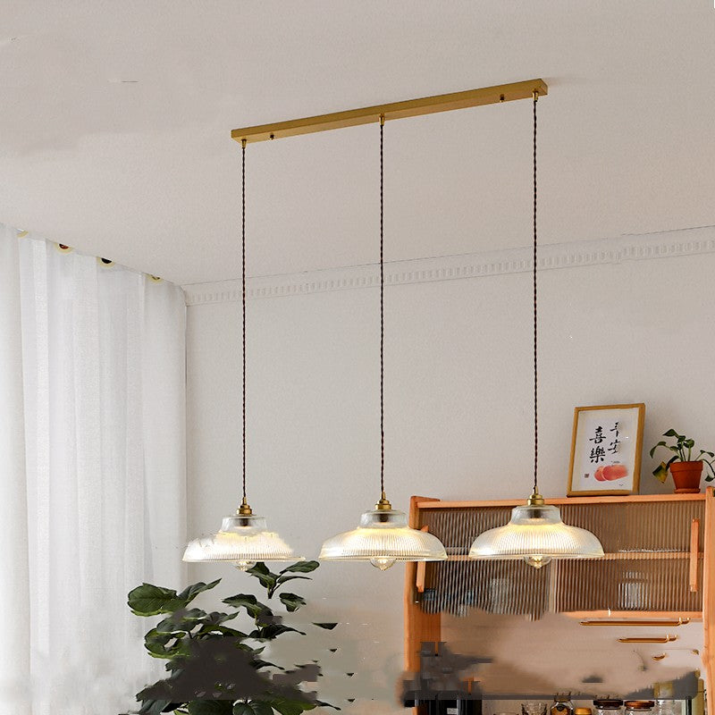 Japanese Vintage Brass Glass Chandelier – Nordic Restaurant & Bar Lighting