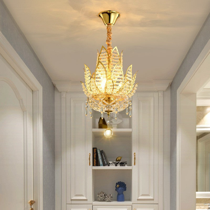Lotus Zen Golden Crystal Lamp Luxury Decorative Table Lamp Bedroom Living Room Ambient Light