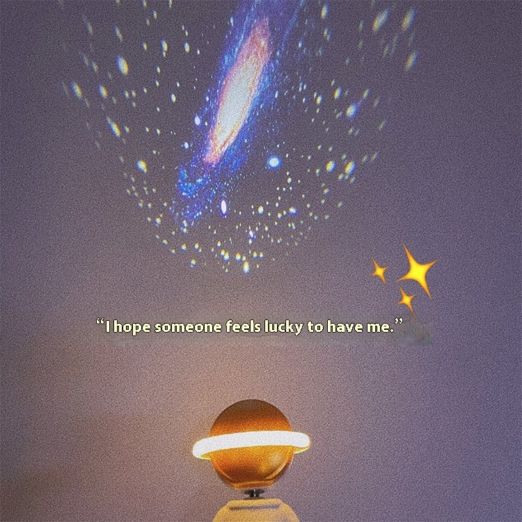 New Astronaut Star Projector Lamp USB Rechargeable Rotatable Night Light Bedside Galaxy Atmosphere Bedroom Decor
