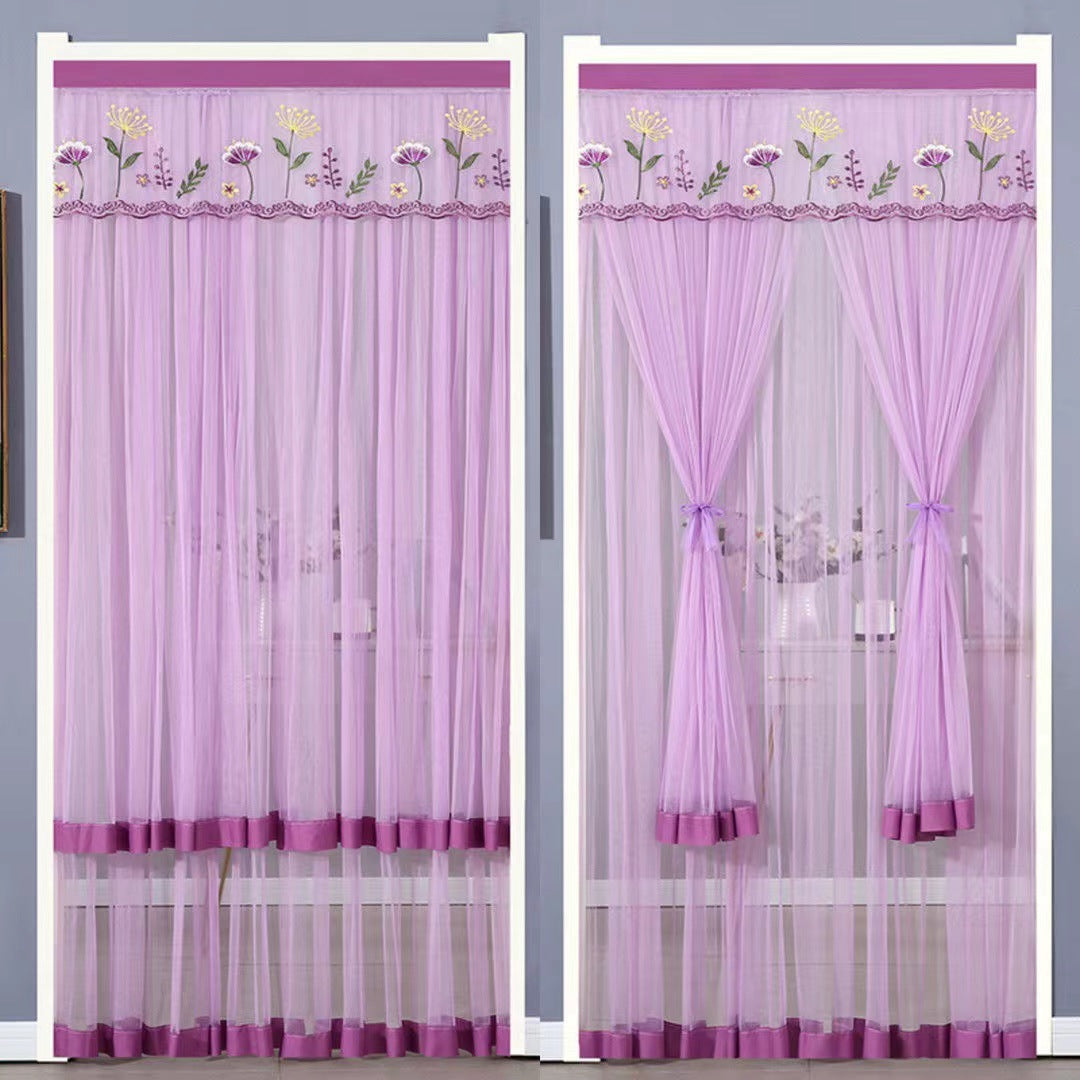 Punch Free Mosquito Proof Mesh Curtains Bedroom Lace Partition Four Seasons Household Window Drapes