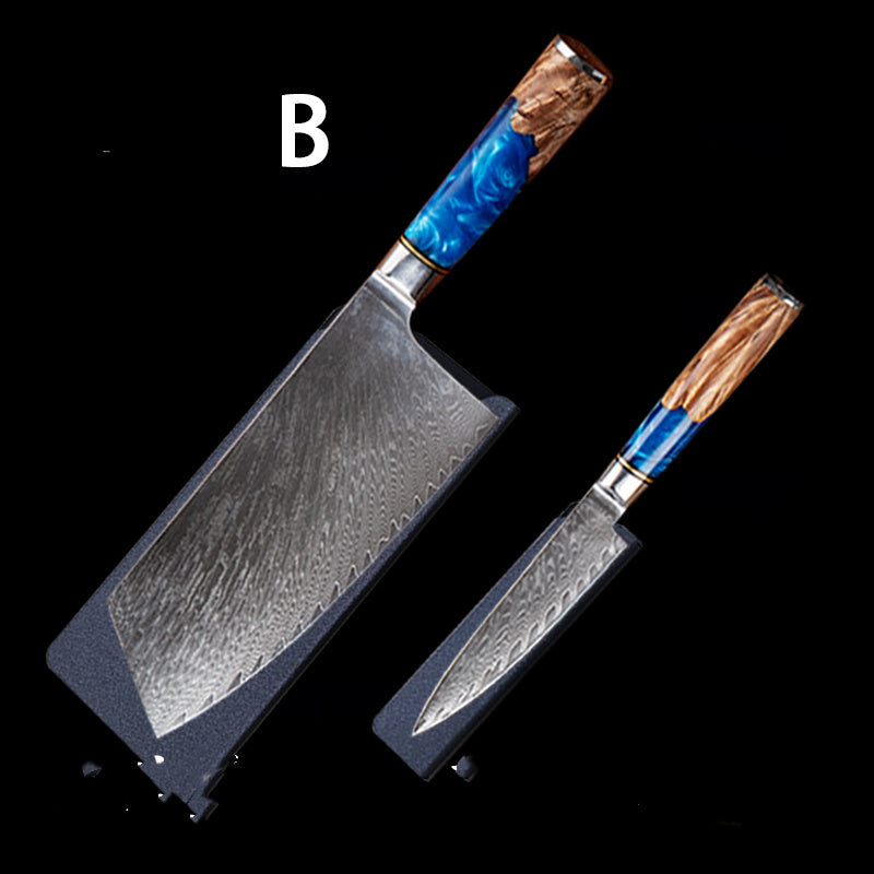 Damascus Steel Professional Kitchen Knife Set – Commercial Restaurant Chef Knives