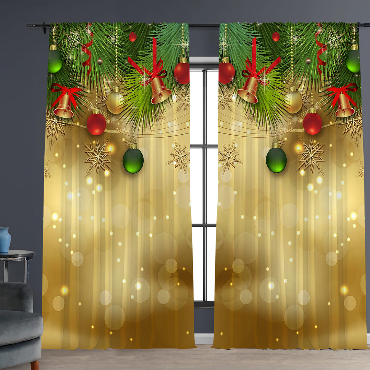 Digital Printed Christmas Curtains – Festive Holiday Window Drapes