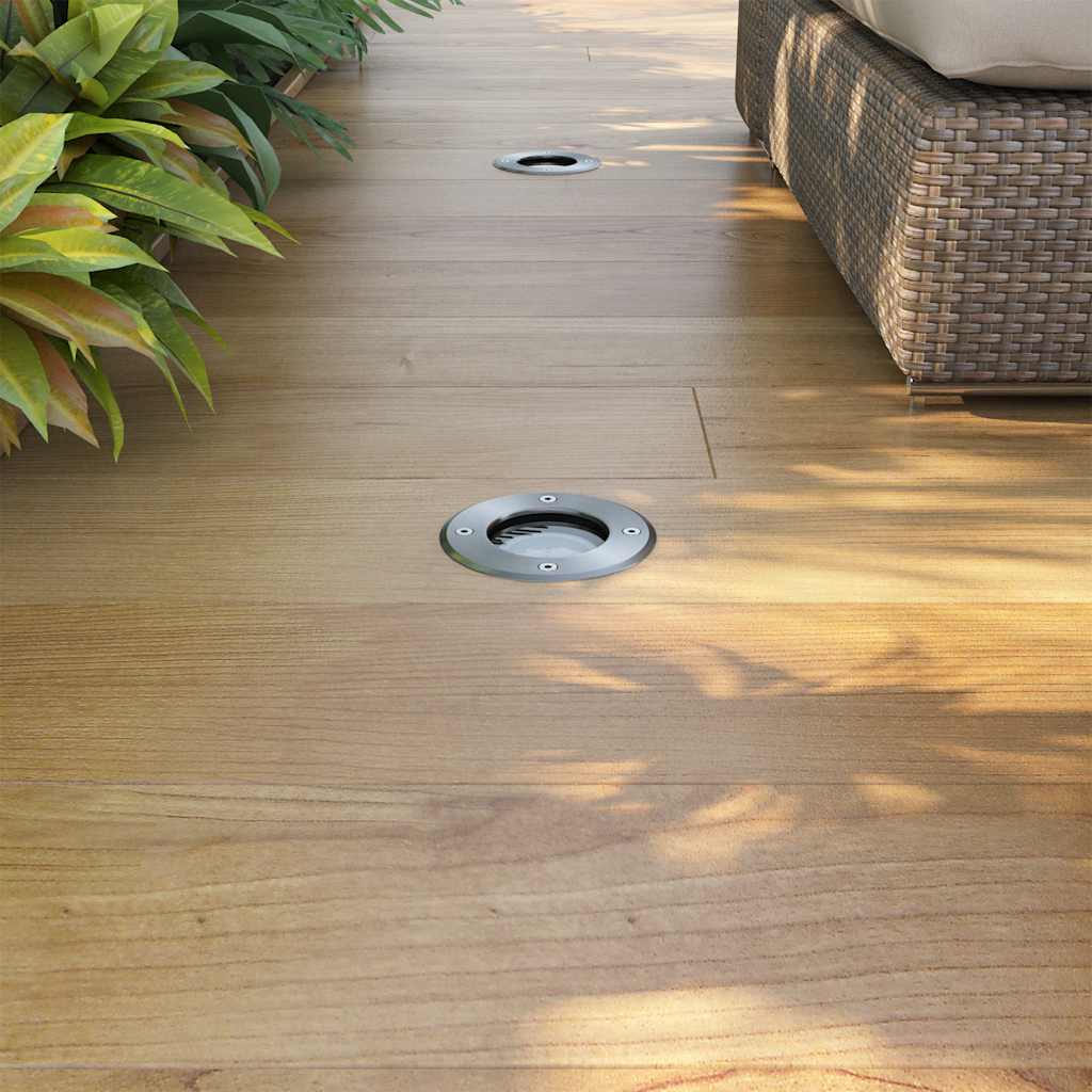 LED Recessed Floor Spotlights – 3-Piece Outdoor Round Ground Lights Waterproof