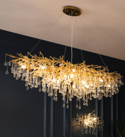 Postmodern Luxury Crystal Chandelier – Water Drop Atmosphere Lamp