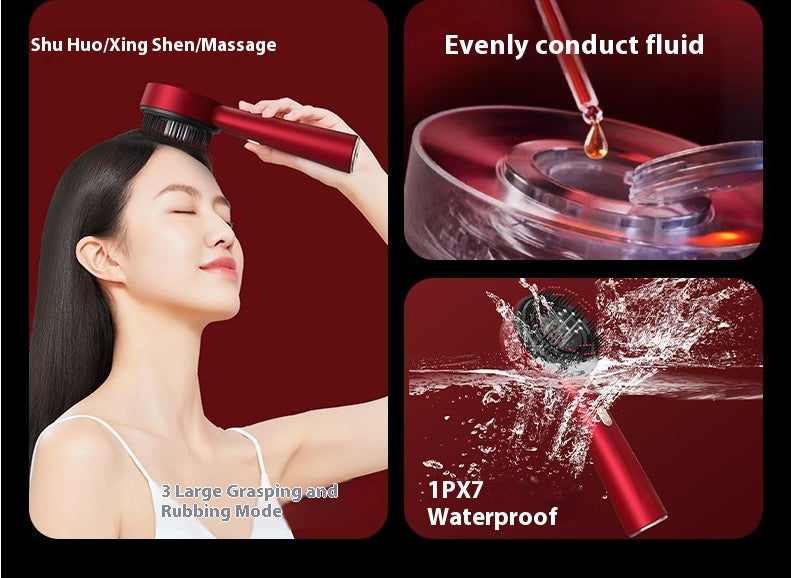 Electric Massage Comb Red Light Scalp Care Anti Slip Hair Care Multi Functional Scalp Massager for Home Use