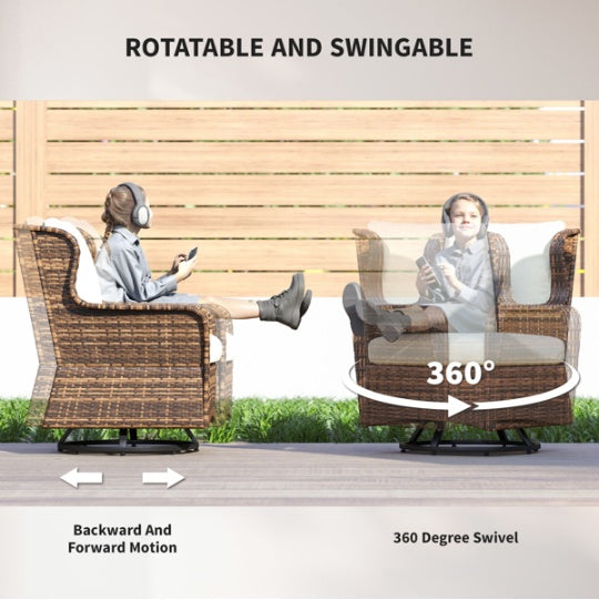 Multi-Piece Patio Furniture Set Outdoor Garden Sofa & Table Set Weather Resistant Backyard Seating