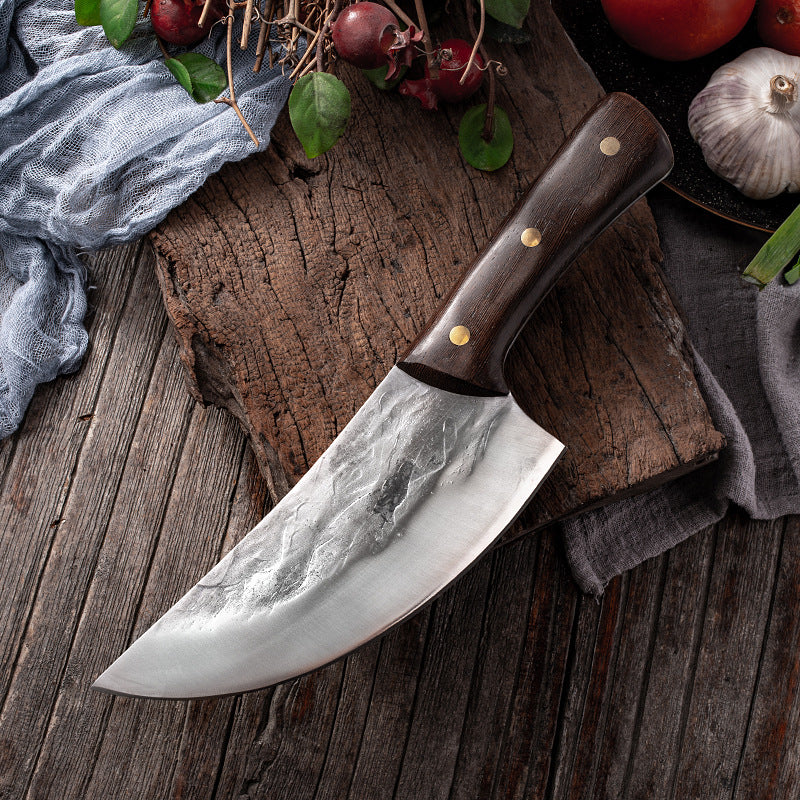 Carbon Steel Butcher Knife – Heavy Duty Meat Cutting Cleaver for Kitchen & Butchery