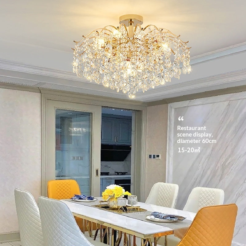Affordable Luxury Crystal Chandelier – Modern Minimalist Living Room Ceiling Light