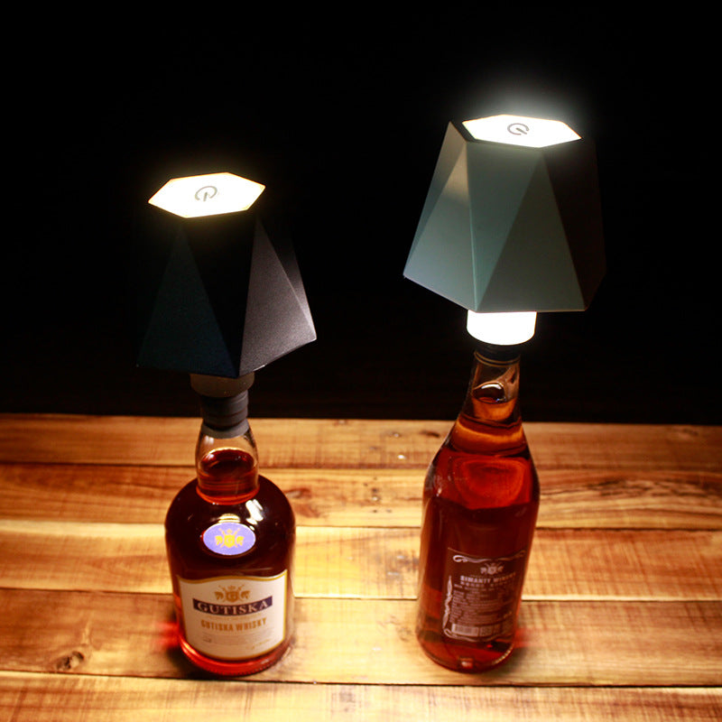 Wine Bottle Table Lamp Bar Bistro Ambient Light Wireless USB Rechargeable Creative Bedroom Night Lamp