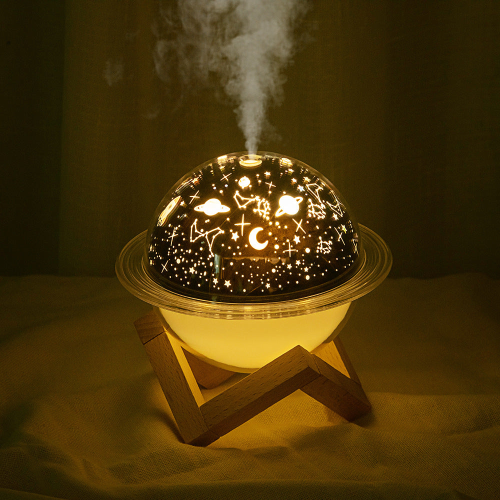 Rechargeable Bedroom Desktop Planet Light Air Purifier LED Aroma Diffuser Portable Night Lamp for Home Decor