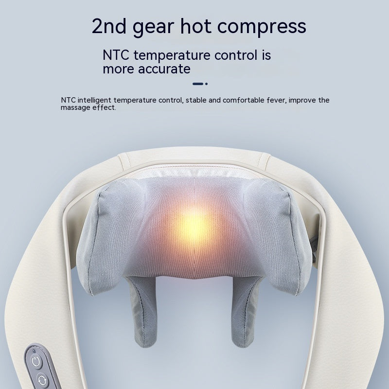 Shoulder and Neck Massager Electric Kneading Hot Compress Neck Lifting Relaxation Device for Trapezius Muscle Relief