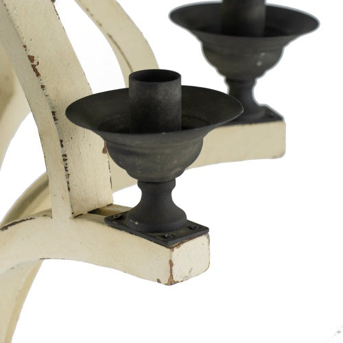 6-Light Wood Chandelier with Adjustable Chain – Kitchen & Dining Hall Lighting