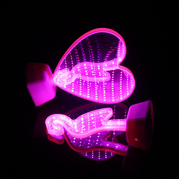 LED Creative Double Sided Love Tunnel Light Romantic Decorative LED Lamp for Bedroom Party and Home Atmosphere
