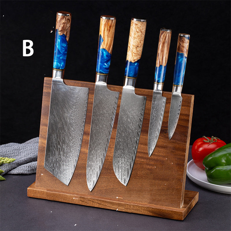 Damascus Steel Professional Kitchen Knife Set – Commercial Restaurant Chef Knives