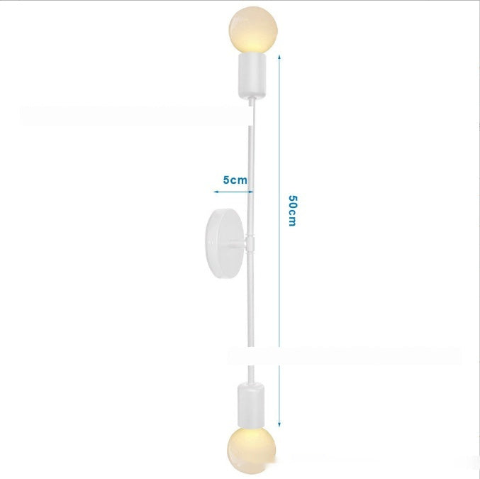 Double Head Wall Lamp Creative Bedroom Corridor Aisle Bedside Hotel Wall Sconce Lighting
