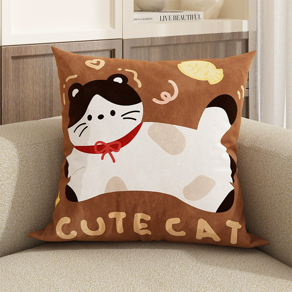 Cute Dog Pillowcase 45x45cm Sofa Cushion Cover Bedroom Home Car Office Decorative Pillow Cover