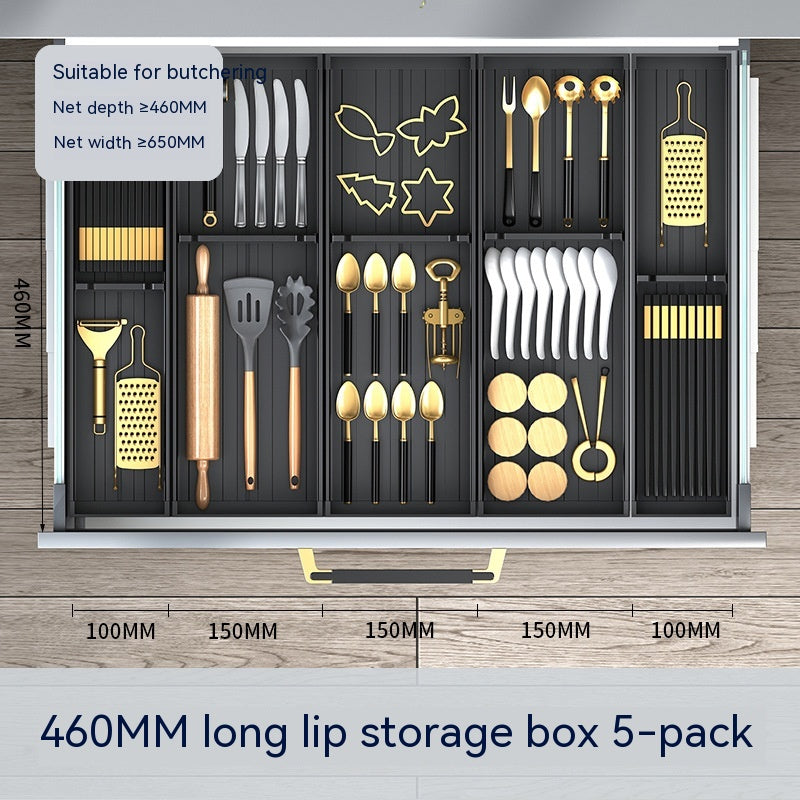 Kitchen Drawer Storage Box Divider Partition Organizer Adjustable Cutlery Storage Tray