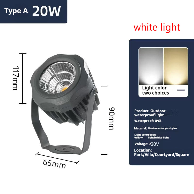 LED Garden Landscape Spotlight – Plug-In Tree Lawn Light for Outdoor Decor