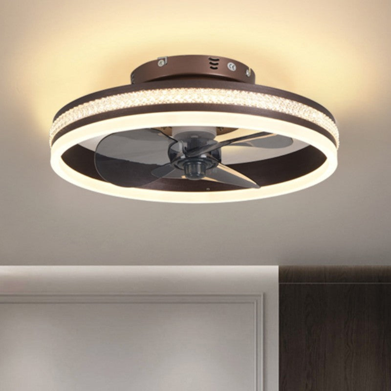 Invisible LED Ceiling Fan Light Bedroom Living Room Modern Ceiling Lamp With Fan