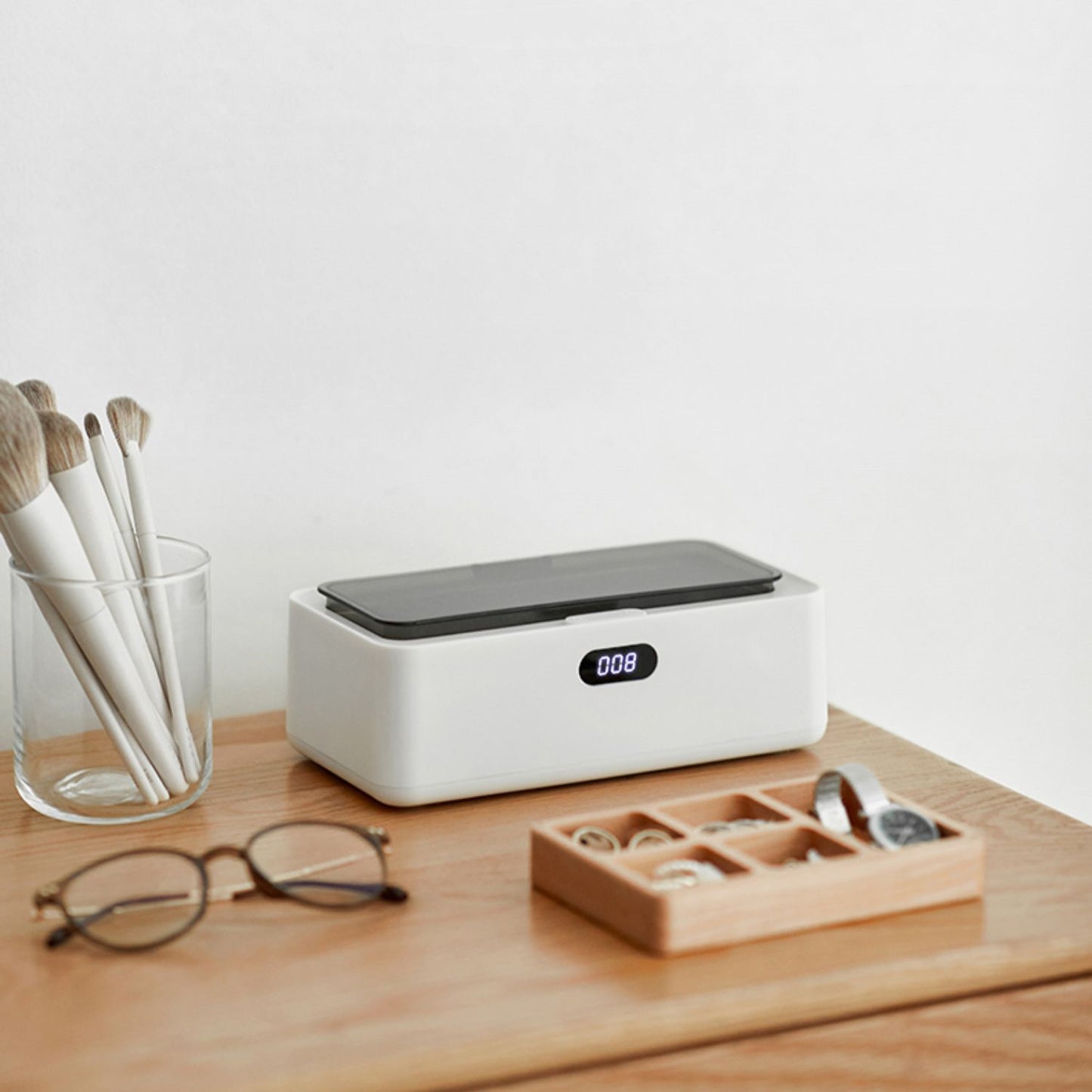 Ultrasonic Contact Lens Cleaning Machine Portable Electric Lens Cleaner Disinfection Storage Device
