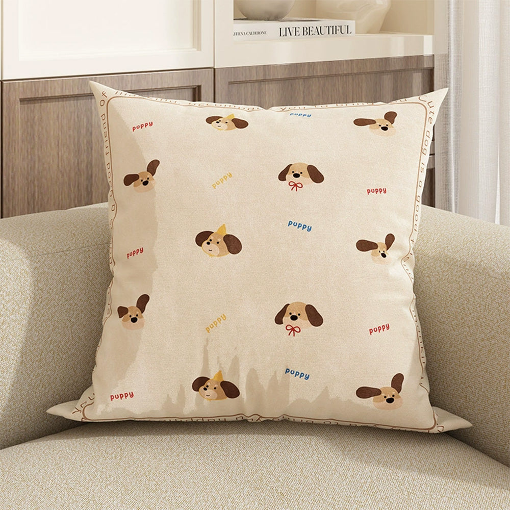 Cute Dog Pillowcase 45x45cm Sofa Cushion Cover Bedroom Home Car Office Decorative Pillow Cover