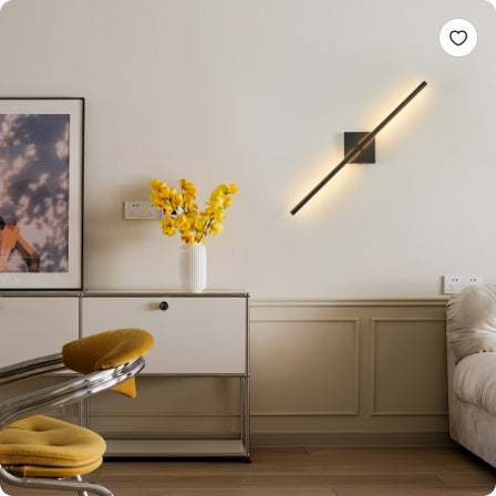 2-Pack Modern LED Wall Sconce Minimalist Black Matte Indoor Wall Light Fixtures for Living Room Bedroom Hallway Hotel Home Decor